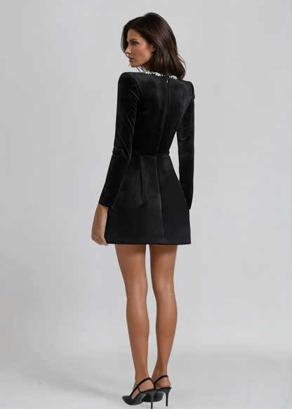 Elodie Samt Mini Kleid